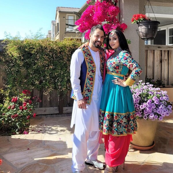 Exquisite Afghan Kuchi Dress  Afghan male Suit And Waistcoat for afghan Couple Dress Embracing Tradition and Elegance