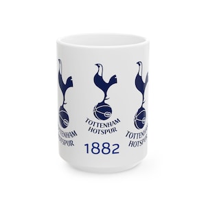 Caneca de cerâmica para presente do time do Tottenham Hotspur F.C. | Xícara de café para torcedores | Copos para jogos, presentes esportivos, canecas para escritório, itens colecionáveis de futebol