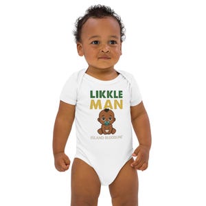 Caribbean Vibes for Your Little One - Likkle Man Baby Bodysuit by ISLAND BLOODLINE®