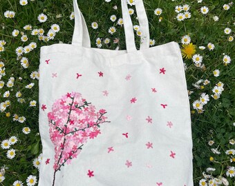 Handmade, embroidered tote bags