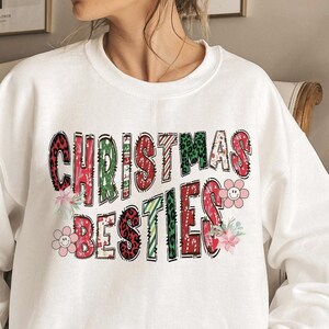 Christmas Besties Sweatshirt, BFF Christmas Sweatshirt, Christmas Shirt, Christmas Sweatshirt, Youth Christmas Shirt, Christmas Sweater