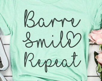 Shirt Barre Smile Repeat, grappig dansshirt