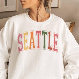Seattle Sweatshirt, State Sweatshirt, Seattle Sweater, Seattle Crewneck, Seattle Pullover, Seattle Shirt, Seattle State Gifts
