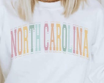 Sweatshirt North Carolina, NC State-trui met ronde hals