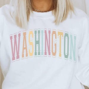 Sweatshirt Washington, Sweatshirt State, Sweatshirt Washington, Ras du cou Washington, Pull Washington, Chemise Washington, Cadeaux Washington