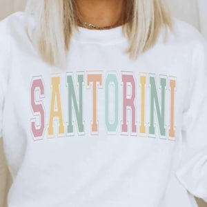 Santorini Sweatshirt, Greece Travel Sweatshirt, Santorini Shirt, Santorini Sweater, Greece Pullover, Greece Shirt, Santorini Gifts