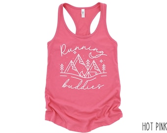 Running Buddies Tank Top, Marathon Racerback Shirt