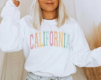 California Crewneck Sweatshirt, Travel Gift
