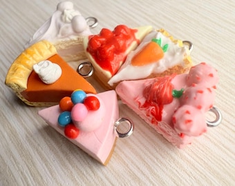 Clay charms cakes keychain iphone strap