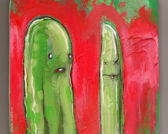 Pickle and Pickle Spear Original Painting Etsy