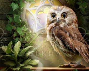 Owl of Loyalty / Potter Gift Art / Poster / Nerd Gifts / Nerdy / Wizard / Witch / Magic / Loyal / Magical / Wizardry / Witchy Decor