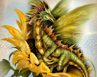 Summer / Fantasy Art Poster / Fantasy Painting / Dragon Print / Mythology / Wiccan Art / Dragon Scale / Dragon Painting