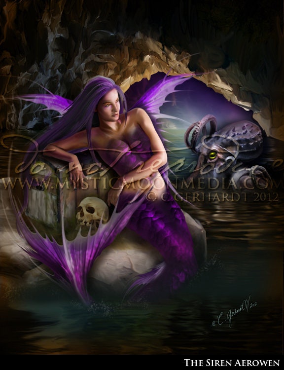 The Siren Aerowen / Mermaid Poster / Fantasy Painting / Print / Bathroom  Decor / Mermaid Art / Fantasy Art / Painting / Mermaid - Etsy Hong Kong