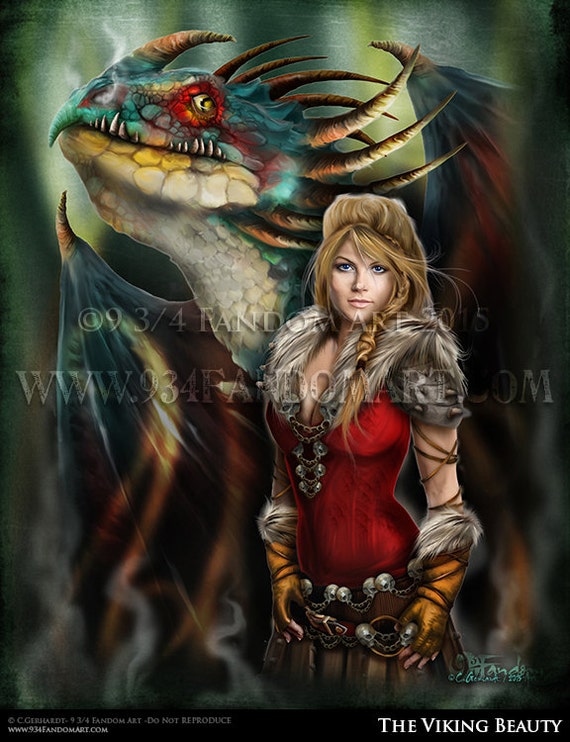 Die Wikinger Schonheit Kunstdruck Httyd Wie Zu Etsy