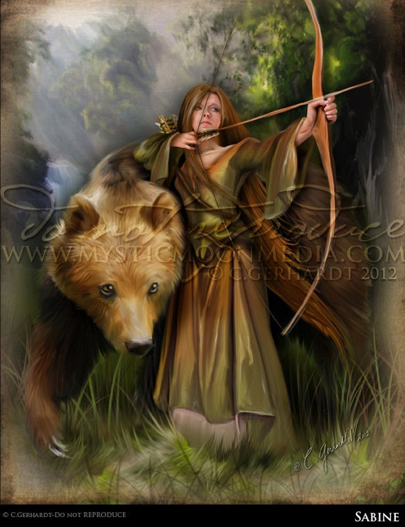 Sabine Medieval Art Fantasy Art Fantasy Painting Print