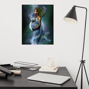 The Goddess Gaia / Fantasy Art / Fantasy Painting / Mother Goddess / Poster / Earth Goddess / Magical Decor / Mythology / Pagan Decor image 3