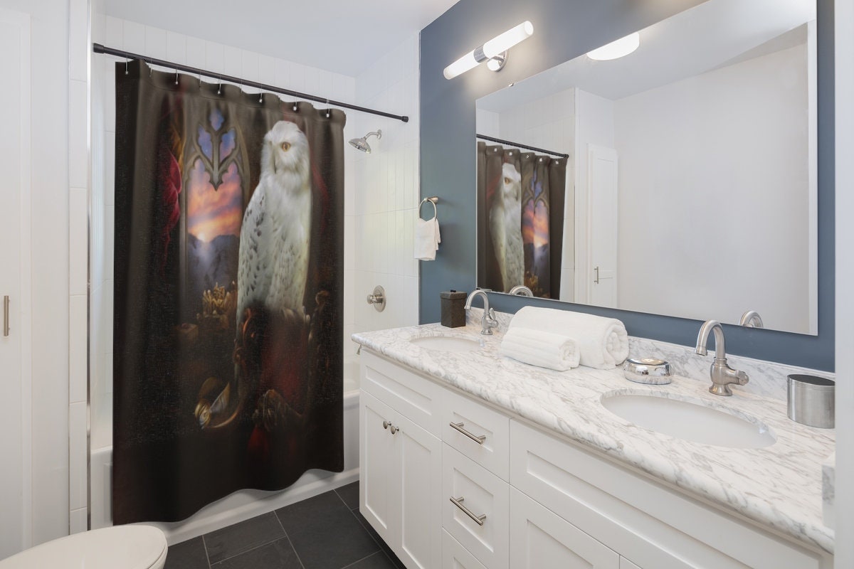 Quirky Harry Potter Shower Curtain For A Wizard-Loving Bathroom - Robokeg