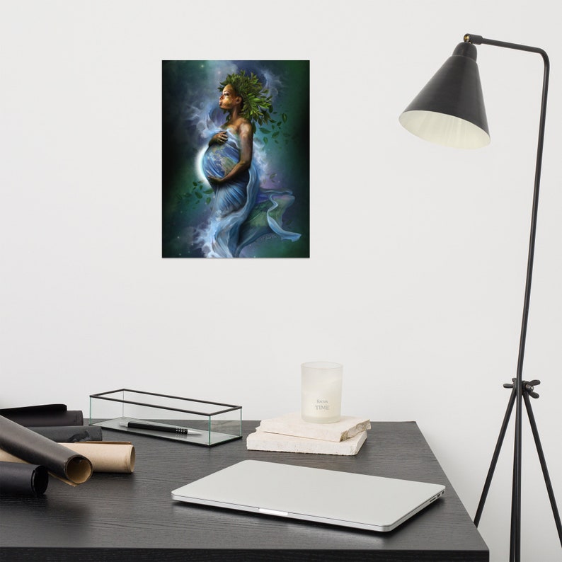 The Goddess Gaia / Fantasy Art / Fantasy Painting / Mother Goddess / Poster / Earth Goddess / Magical Decor / Mythology / Pagan Decor image 2