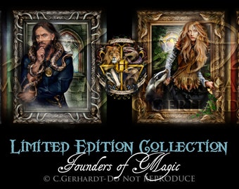 Limited Edition / Founders of Magic / Potter Gift Art / Nerd Gifts / Nerdy / Wizard / Witch / Magic / Magical / Wizardry / LE