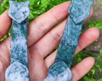 Fashion Natural Jade  Ruyi Wealth Feng Shui Hand-Carved Lucky Amulet Hot, Wonderful Crystal Carved cicada Lucky ruyi  Charms