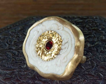 NEW! Antler and Garnet Ring 2.0