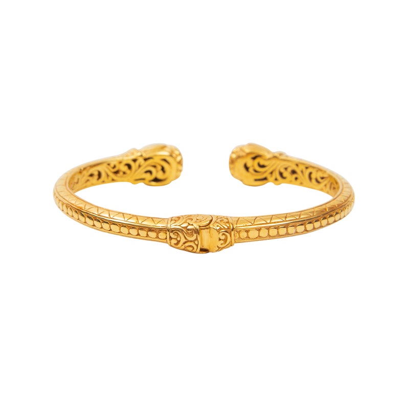 Gold lotus bracelet, lotus bracelet image 7