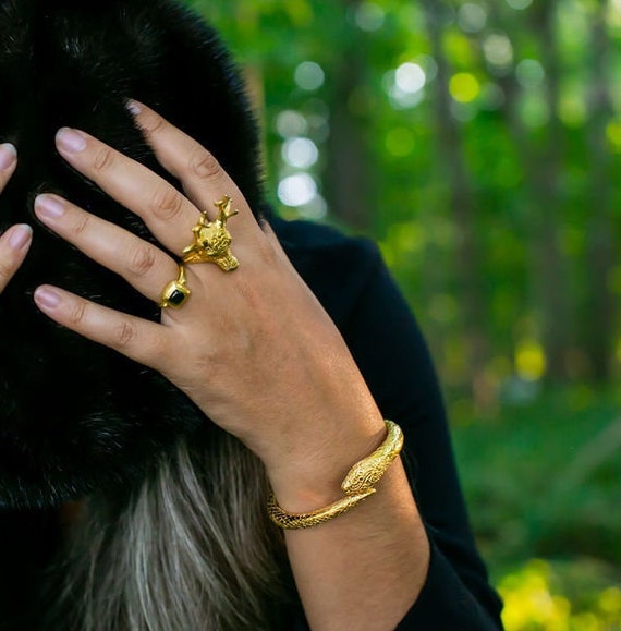 Egyptian Snake Bracelet Gold Egyptian Snake Bracelet Gold