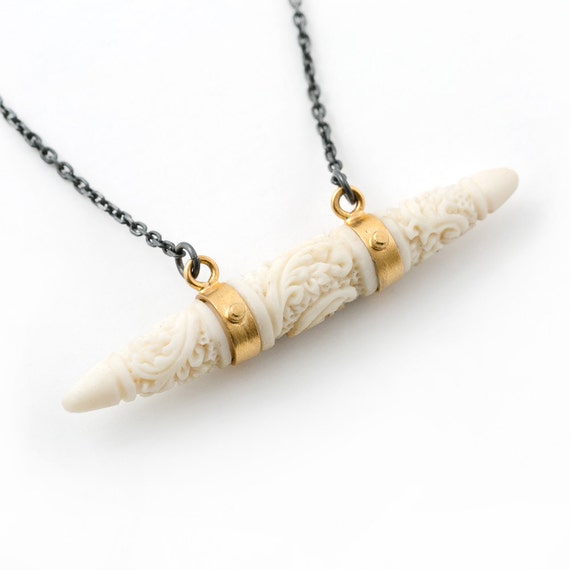 Necklace made from deer antler clearance