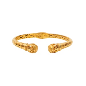 Gold lotus bracelet, lotus bracelet image 2