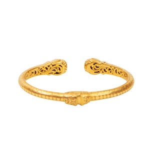Gold lotus bracelet, lotus bracelet image 6