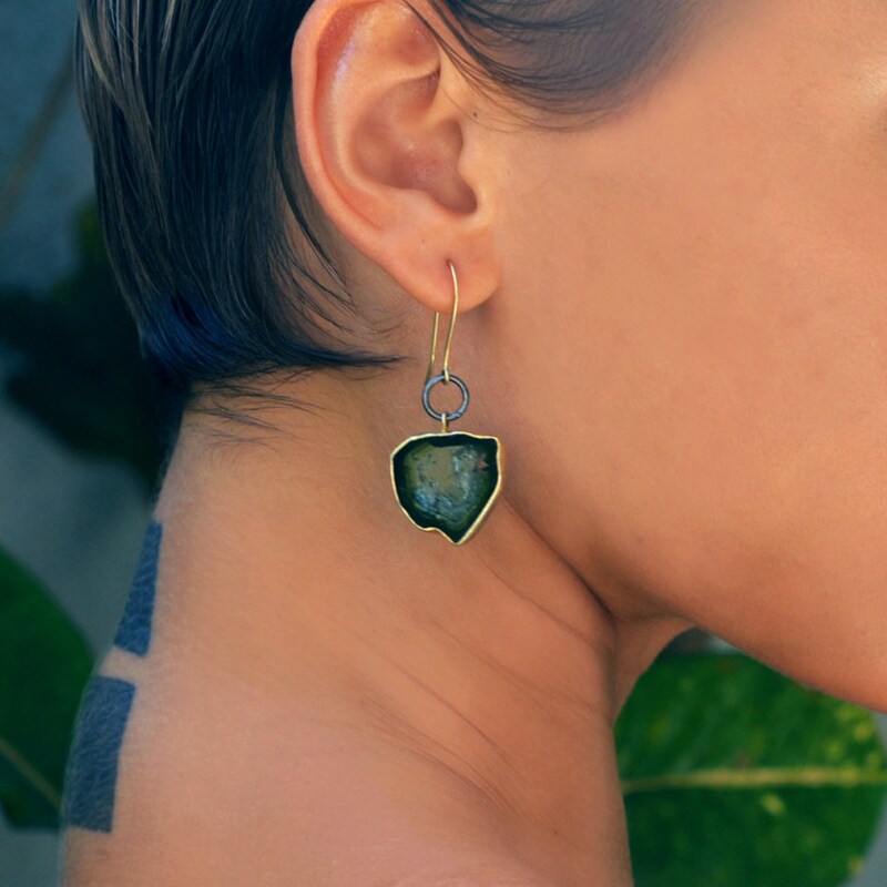 Tourmaline Lace Earrings