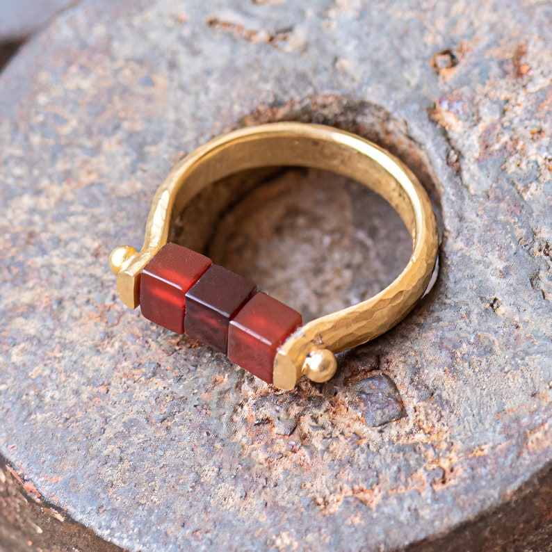 NEW Carnelian swivel ring image 2