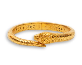 Year of the snake bracelet gold vermeil.