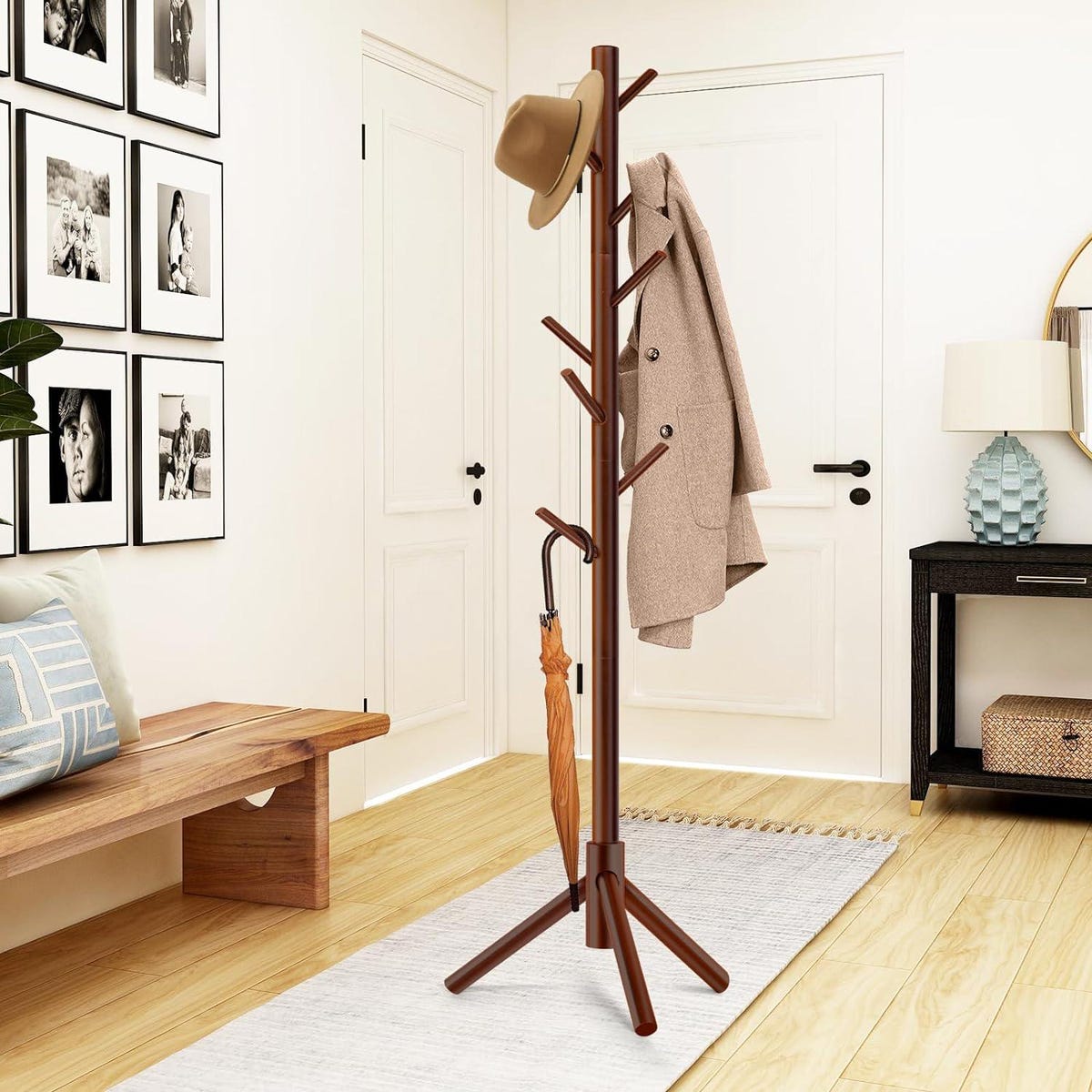 Coat Rack, Freestanding Coat Rack With 8 Hooks and 3 Adjustable Size Tree Coat Racks for Bedroom, Hallway, Entrance, Office - Etsy