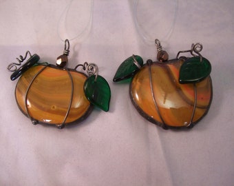 Pumpkin Pendant or Stained Glass Ornament or BOTH! Handcrafted