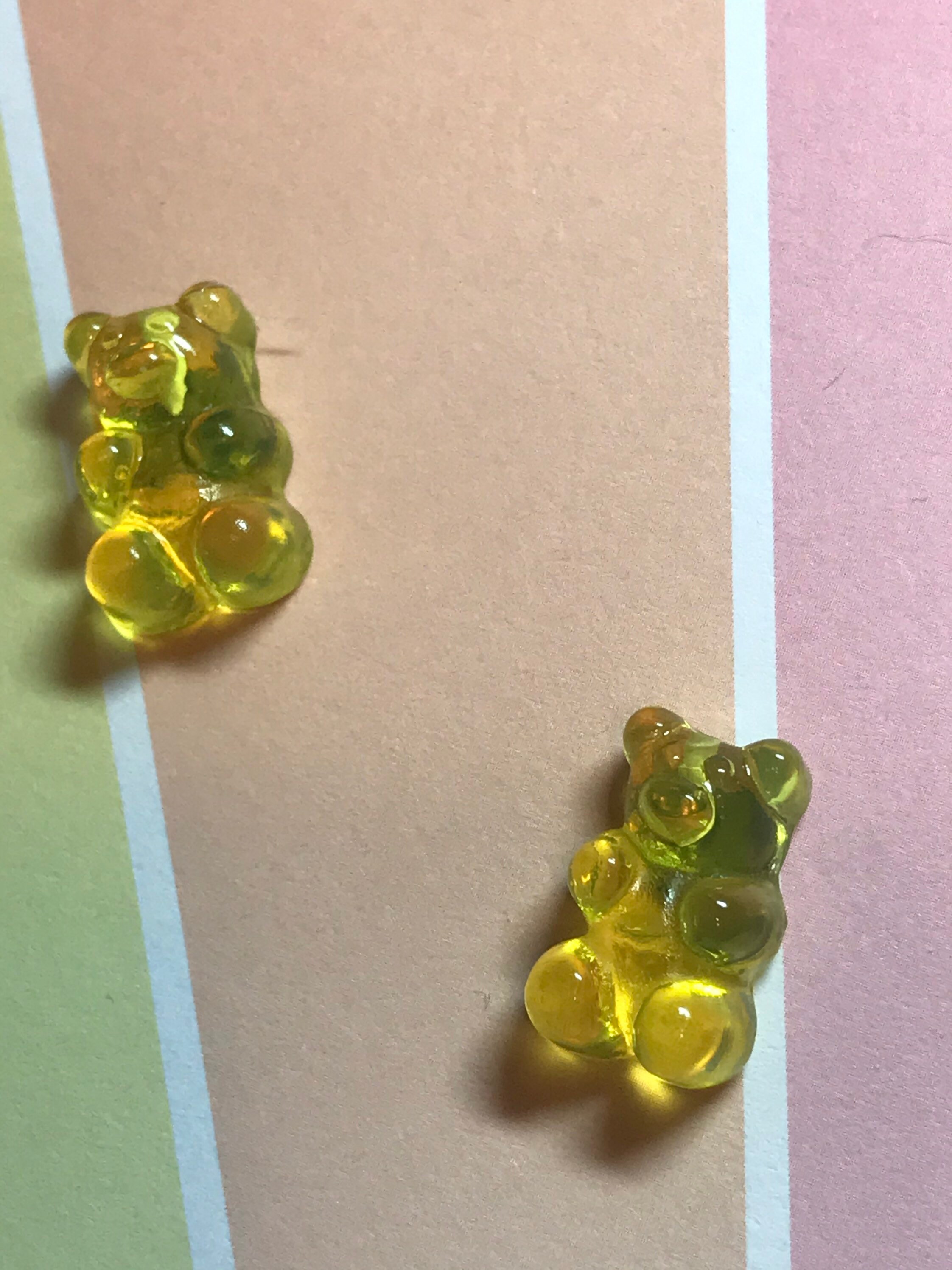 8 Paar Gummibärchen Ohrringe - Süße Bären Ohrstecker Aus Kunstharz (bunt)