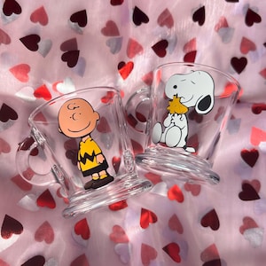 Tazzine da caffè in vetro - Peanuts - Charlie Brown & Snoopy