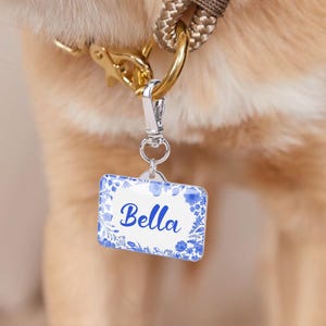 Custom Resin Dog Tag: Personalized Stainless Steel Pet ID, Circle Design