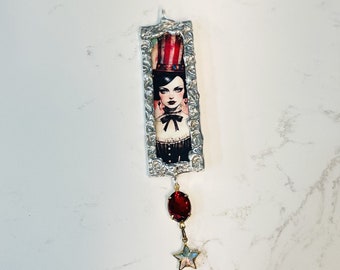 Vintage Circus, Big Top, Pendant, Soldered Charm, Glass Pendant, Fantasy, Original Jewelry, Handmade Jewelry, Artisan, Wearable Art