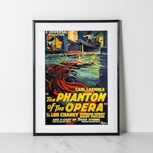 Phantom of the Opera Poster: Lon Chaney Silent Horror Film Art Print