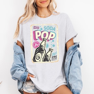 Cold Soda Shirt | Retro Pop Tee | Soda Poster Design | Vintage Soda Poster Shirt | Retro Soft Drink Graphic Tee | Old School Summer Vibe
