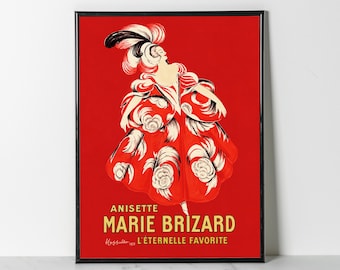 1928 Marie Brizard Anisette Liqueur Poster:  Vintage French Alcohol Liqueur (Giclee Print)
