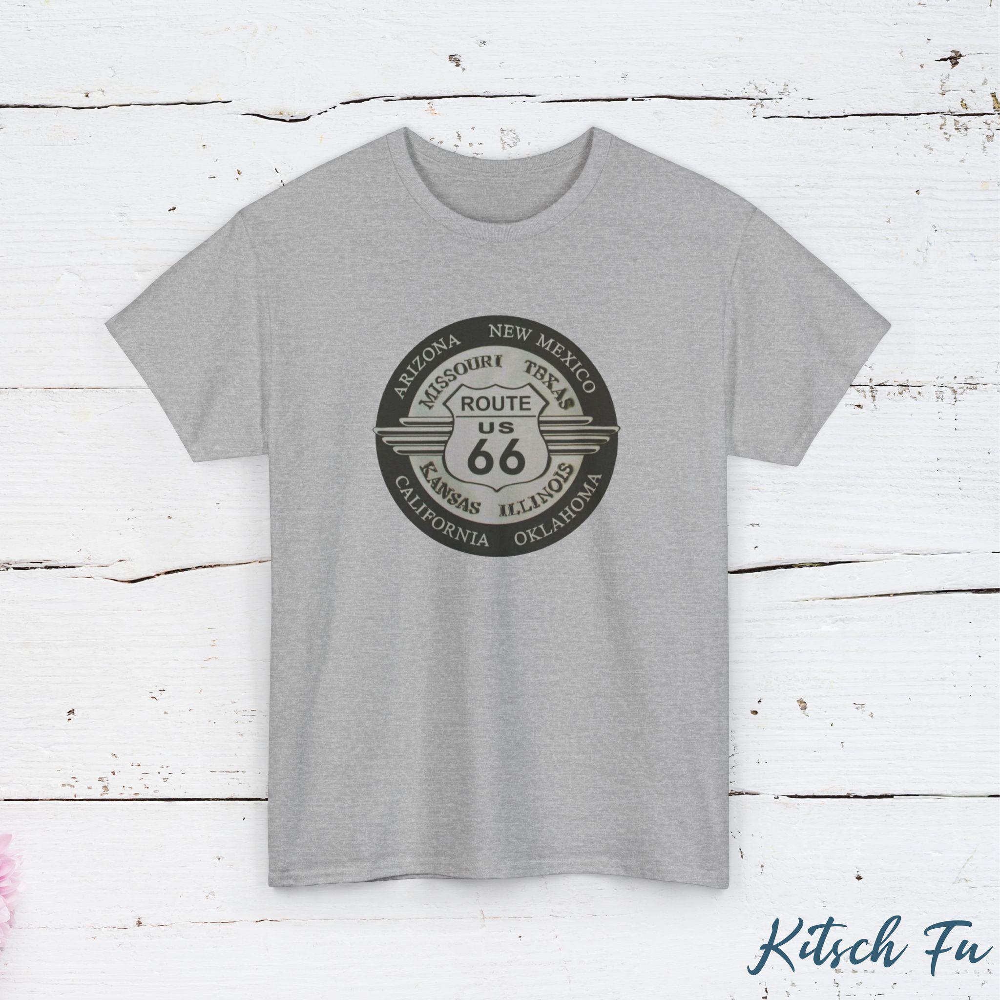 ルート66 100周年記念 Tシャツ Vネック イエロー