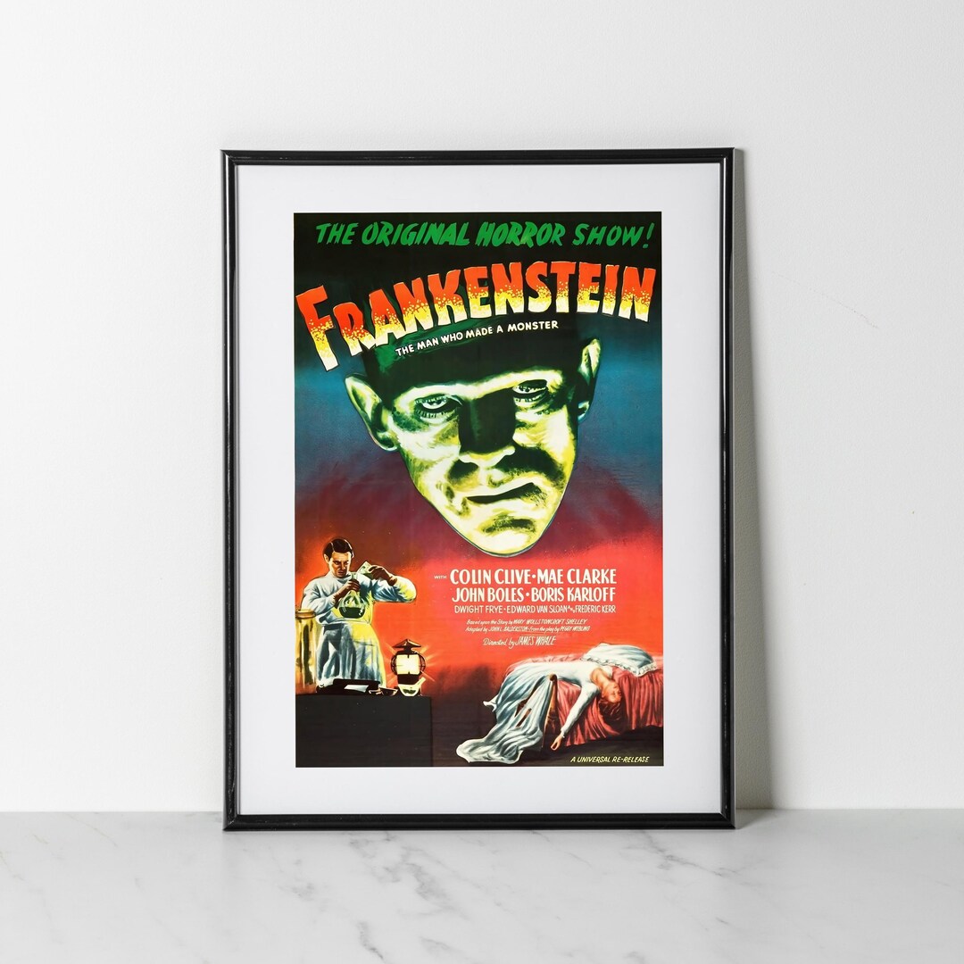 Frankenstein 1931 Movie Poster Classic Universal Horror Film Print Etsy