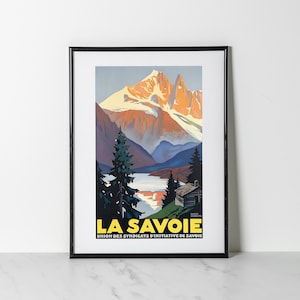 La Savoie Travel Poster by Roger Broders | Vintage French Alps Giclée Print | Retro Mountain Wall Art