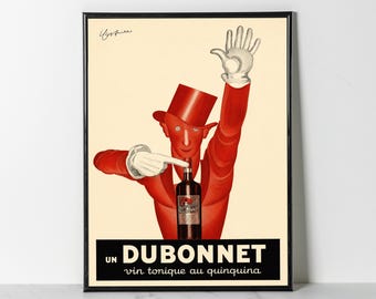 Vintage Dubonnet Poster – Leonetto Cappiello Print, French Alcohol Art (Giclee Print)