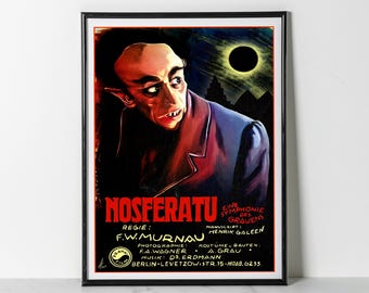 F.W. ムルナウ『吸血鬼ノスフェラトゥ』1922年ホラー映画ポスター復刻