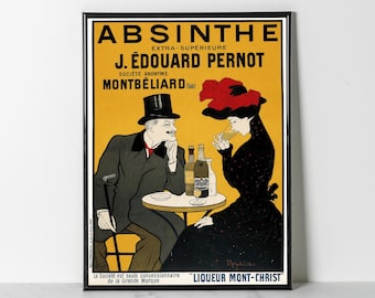 Vintage Absinthe Poster – J. Édouard Pernot 1902 French Art Print (Giclee Print)