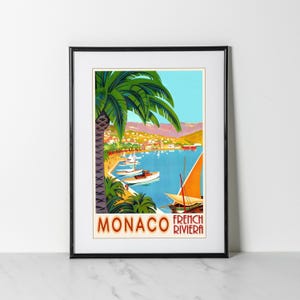 French Riviera Poster Print | Roger Broders Wall Art | Vintage Mediterranean Decor