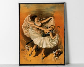 1900 Retro Coquette Ballerina: 900 Calvert Litho Print (Giclee Print)